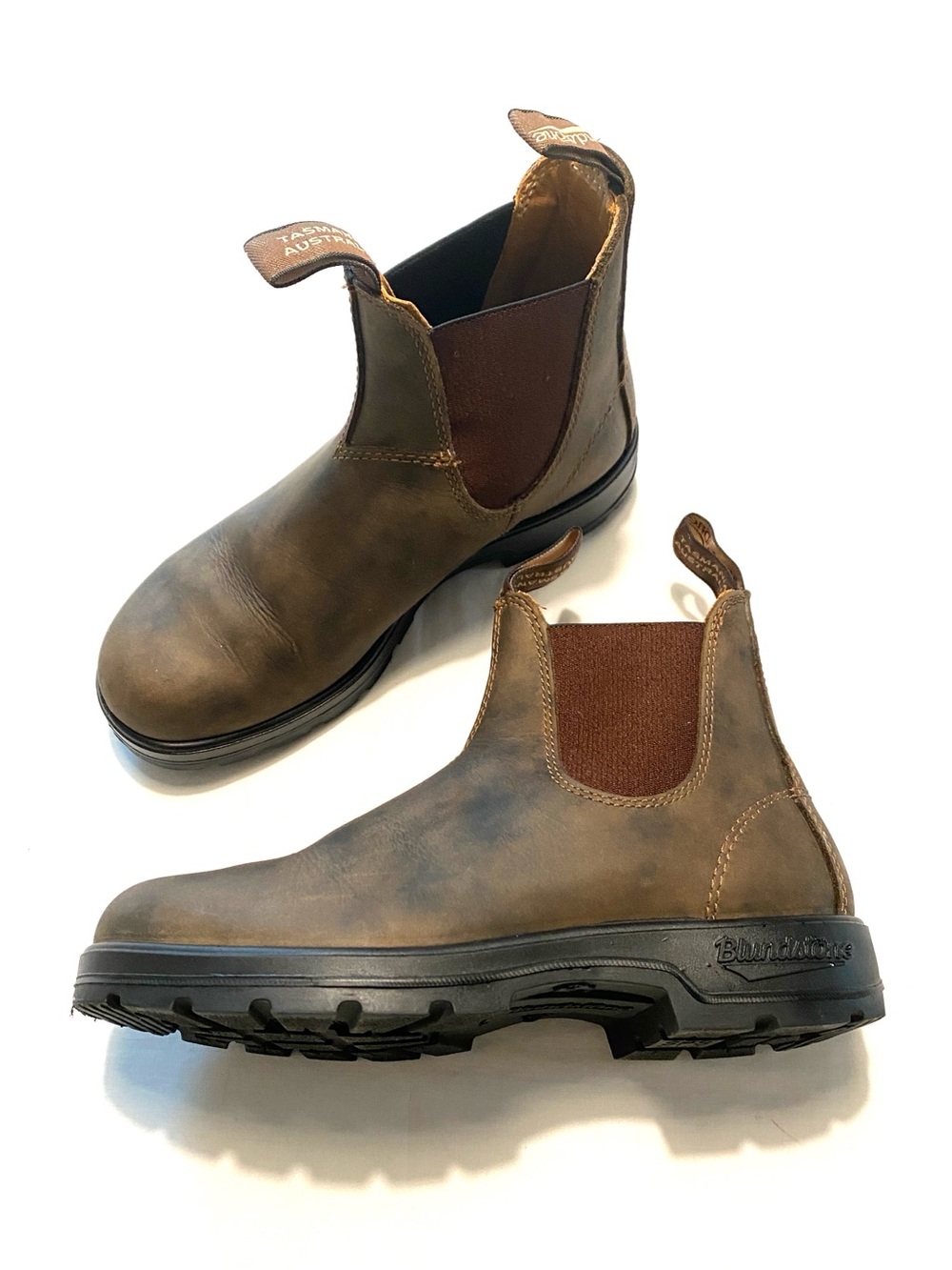 Blundstone Classic Rustic Brown Chelsea Boots Leather Unisex AU 4.5 US 7.5